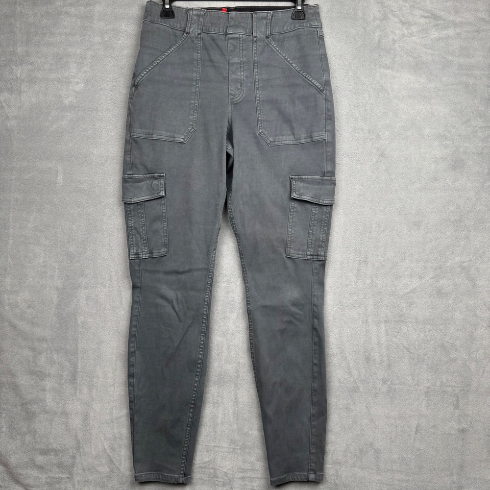 SPANX Womens‎ Gray Cargo Pants Utility Pockets High Rise Stretch L 20311R